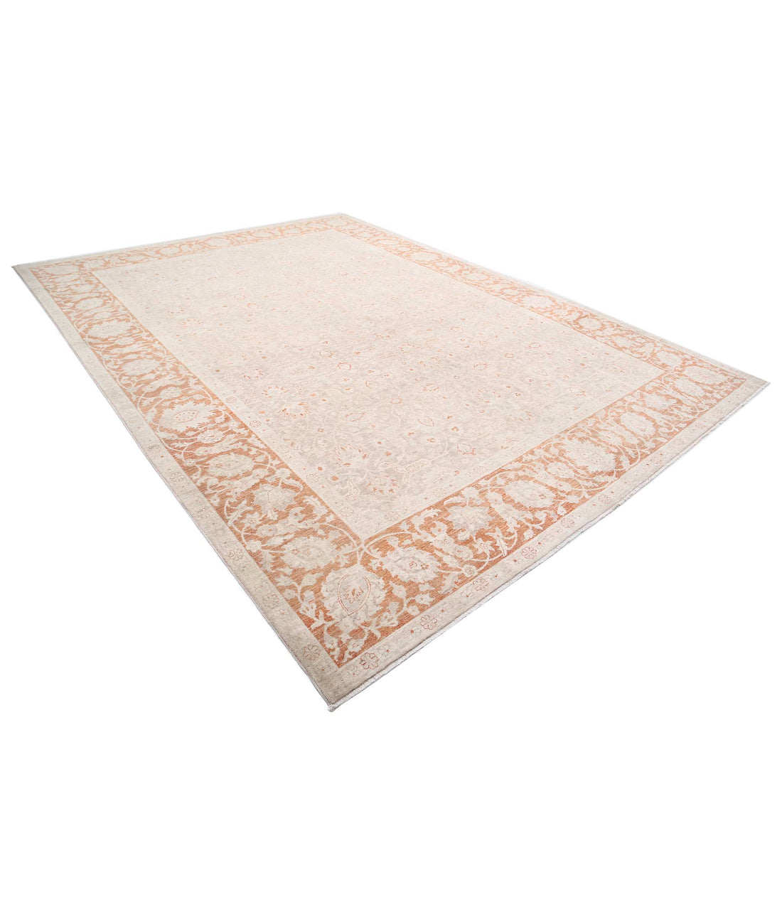 Ariana 9'10'' X 13'5'' Hand-Knotted Wool Rug 9'10'' x 13'5'' (295 X 403) / Beige / Rust