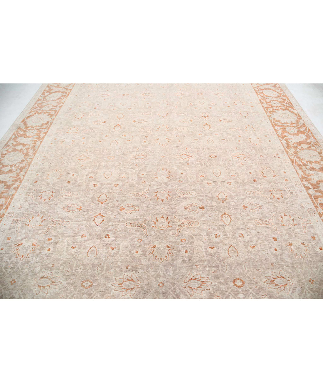 Ariana 9'10'' X 13'5'' Hand-Knotted Wool Rug 9'10'' x 13'5'' (295 X 403) / Beige / Rust