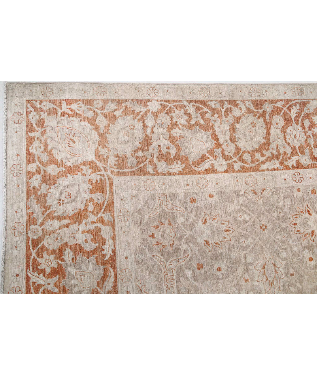 Ariana 9'10'' X 13'5'' Hand-Knotted Wool Rug 9'10'' x 13'5'' (295 X 403) / Beige / Rust