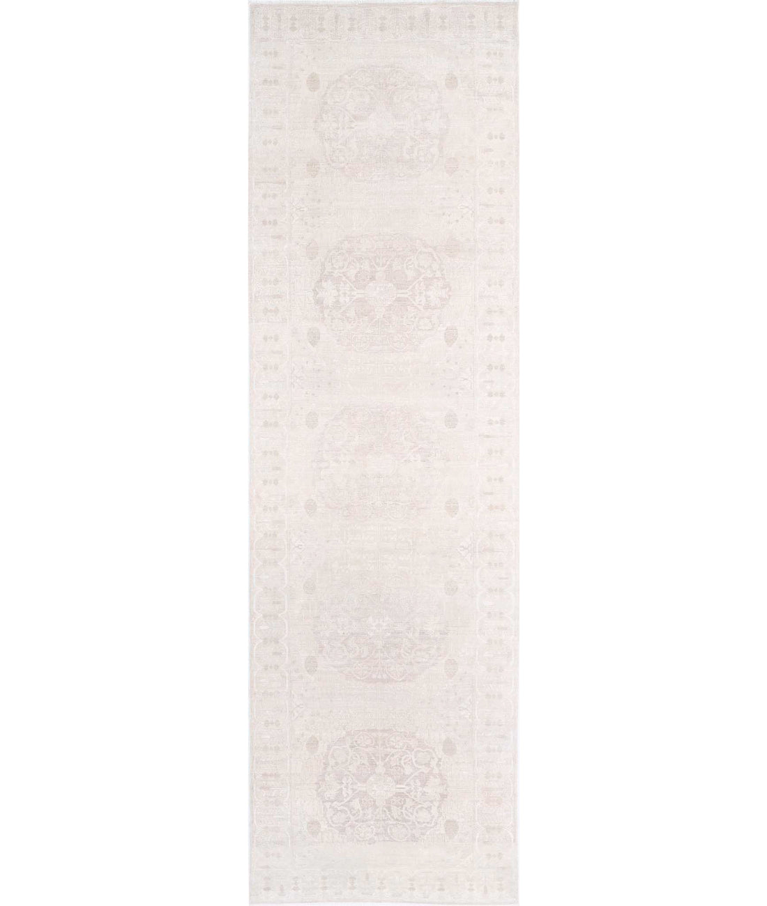 Ariana 4'1'' X 14'3'' Hand-Knotted Wool Rug 4'1'' x 14'3'' (123 X 428) / Lilac / Taupe