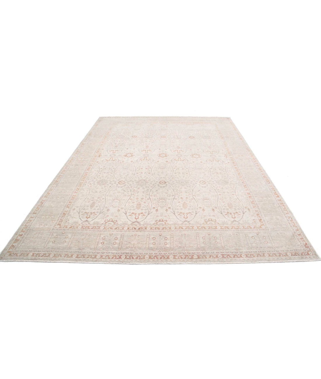 Ariana 8'0'' X 10'7'' Hand-Knotted Wool Rug 8'0'' x 10'7'' (240 X 318) / Ivory / Taupe