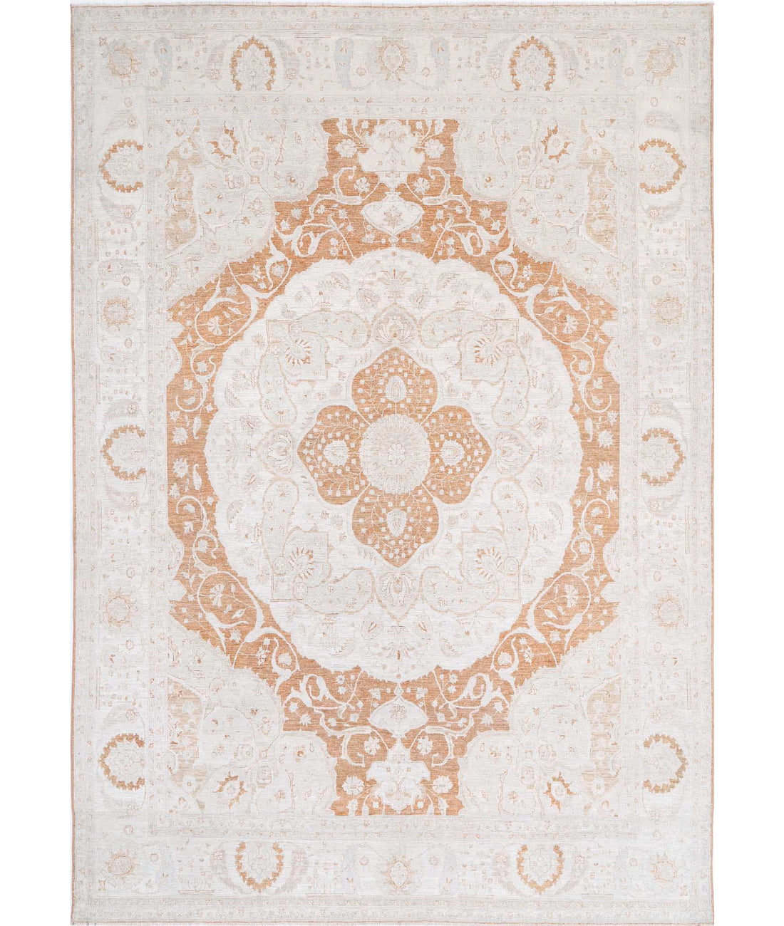 Ariana 8'8'' X 12'9'' Hand-Knotted Wool Rug 8'8'' x 12'9'' (260 X 383) / Rust / Ivory