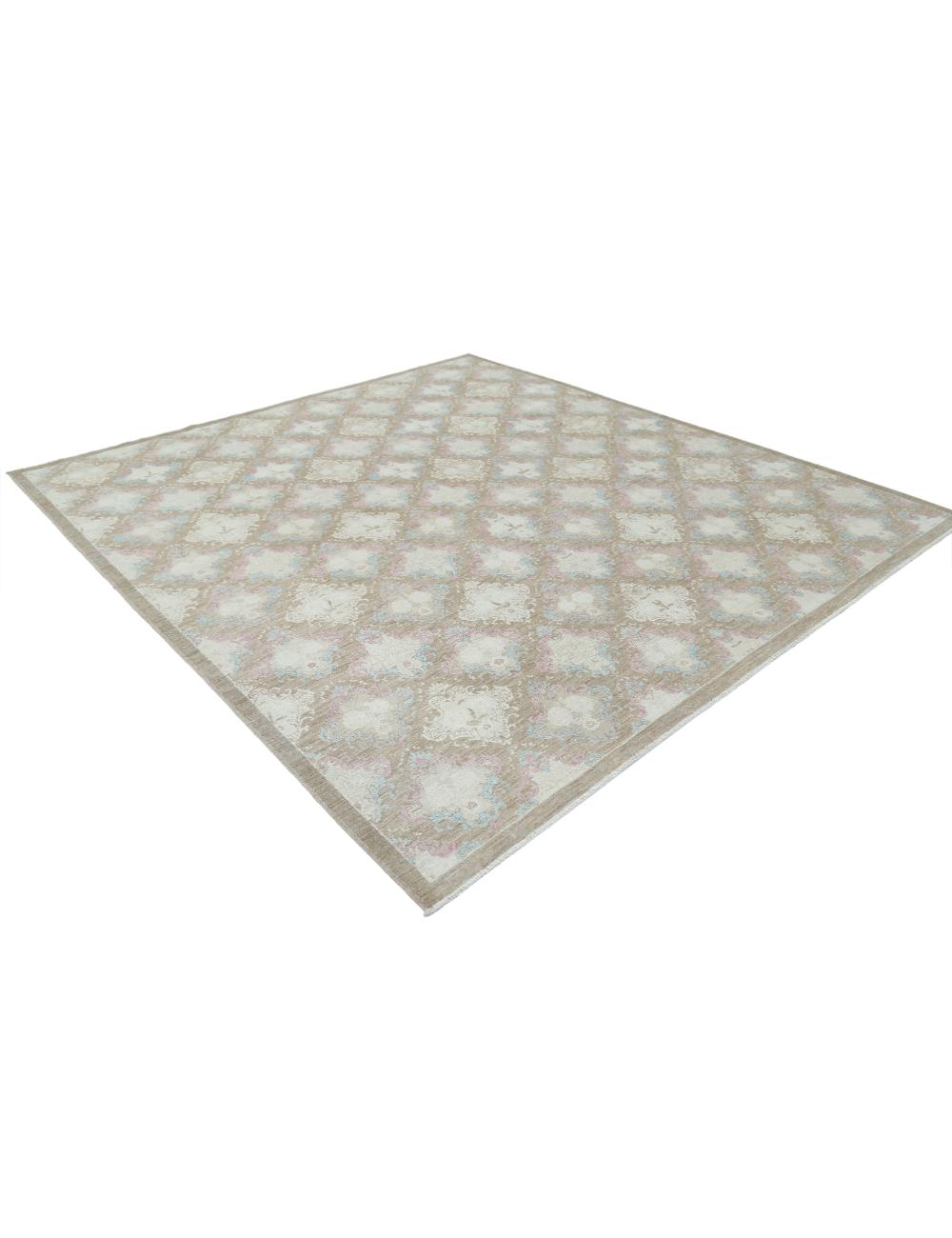 Artemix 8' 0" X 8' 9" Hand-Knotted Wool Rug 8' 0" X 8' 9" (244 X 267) / Brown / Ivory