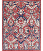 Artemix 7'8'' X 9'11'' Hand-Knotted Wool Rug 7'8'' x 9'11'' (230 X 298) / Red / Blue