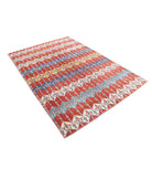 Artemix 5'6'' X 7'10'' Hand-Knotted Wool Rug 5'6'' x 7'10'' (165 X 235) / Red / Multi