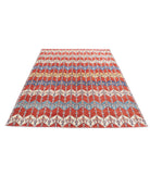 Artemix 5'6'' X 7'10'' Hand-Knotted Wool Rug 5'6'' x 7'10'' (165 X 235) / Red / Multi