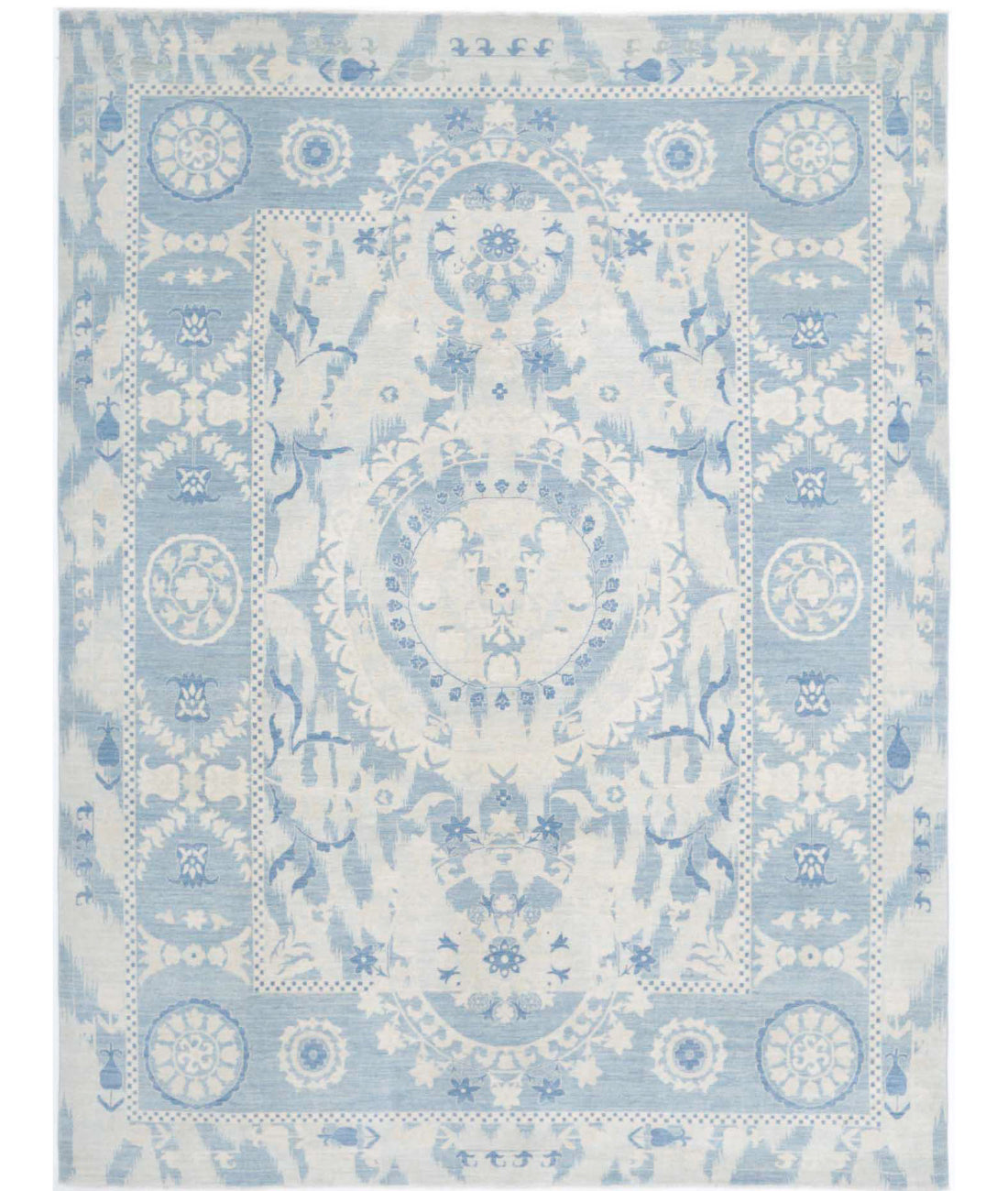 Artemix 9'0'' X 11'10'' Hand-Knotted Wool Rug 9'0'' x 11'10'' (270 X 355) / Blue / Grey