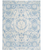 Artemix 9'0'' X 11'10'' Hand-Knotted Wool Rug 9'0'' x 11'10'' (270 X 355) / Blue / Grey
