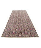 Artemix 5'2'' X 11'4'' Hand-Knotted Wool Rug 5'2'' x 11'4'' (155 X 340) / Brown / Pink