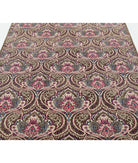 Artemix 5'2'' X 11'4'' Hand-Knotted Wool Rug 5'2'' x 11'4'' (155 X 340) / Brown / Pink