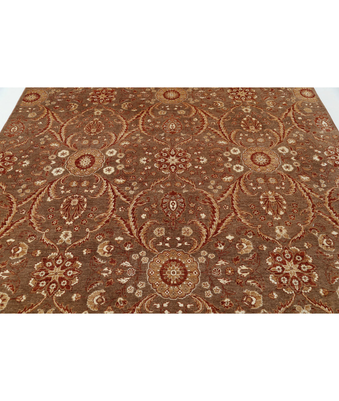 Artemix 8'0'' X 9'8'' Hand-Knotted Wool Rug 8'0'' x 9'8'' (240 X 290) / Tan / Rust