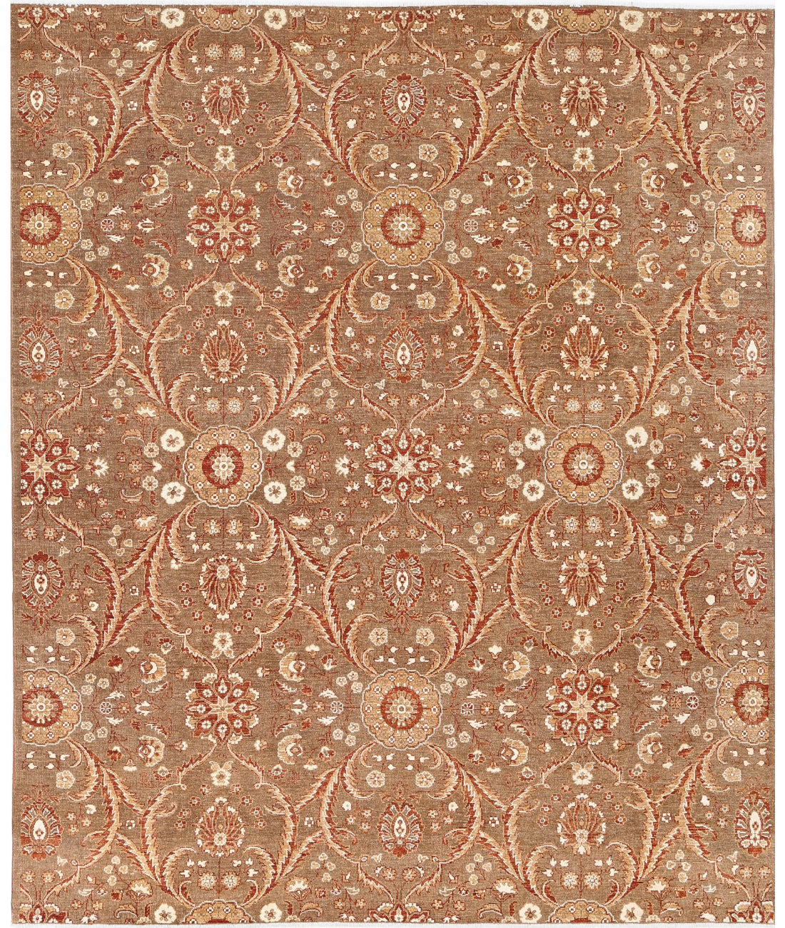 Artemix 8'0'' X 9'8'' Hand-Knotted Wool Rug 8'0'' x 9'8'' (240 X 290) / Tan / Rust