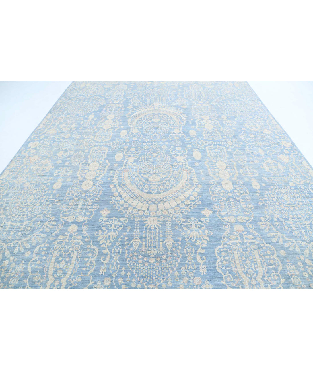 Ariana 10'0'' X 13'2'' Hand-Knotted Wool Rug 10'0'' x 13'2'' (300 X 395) / Teal / Teal