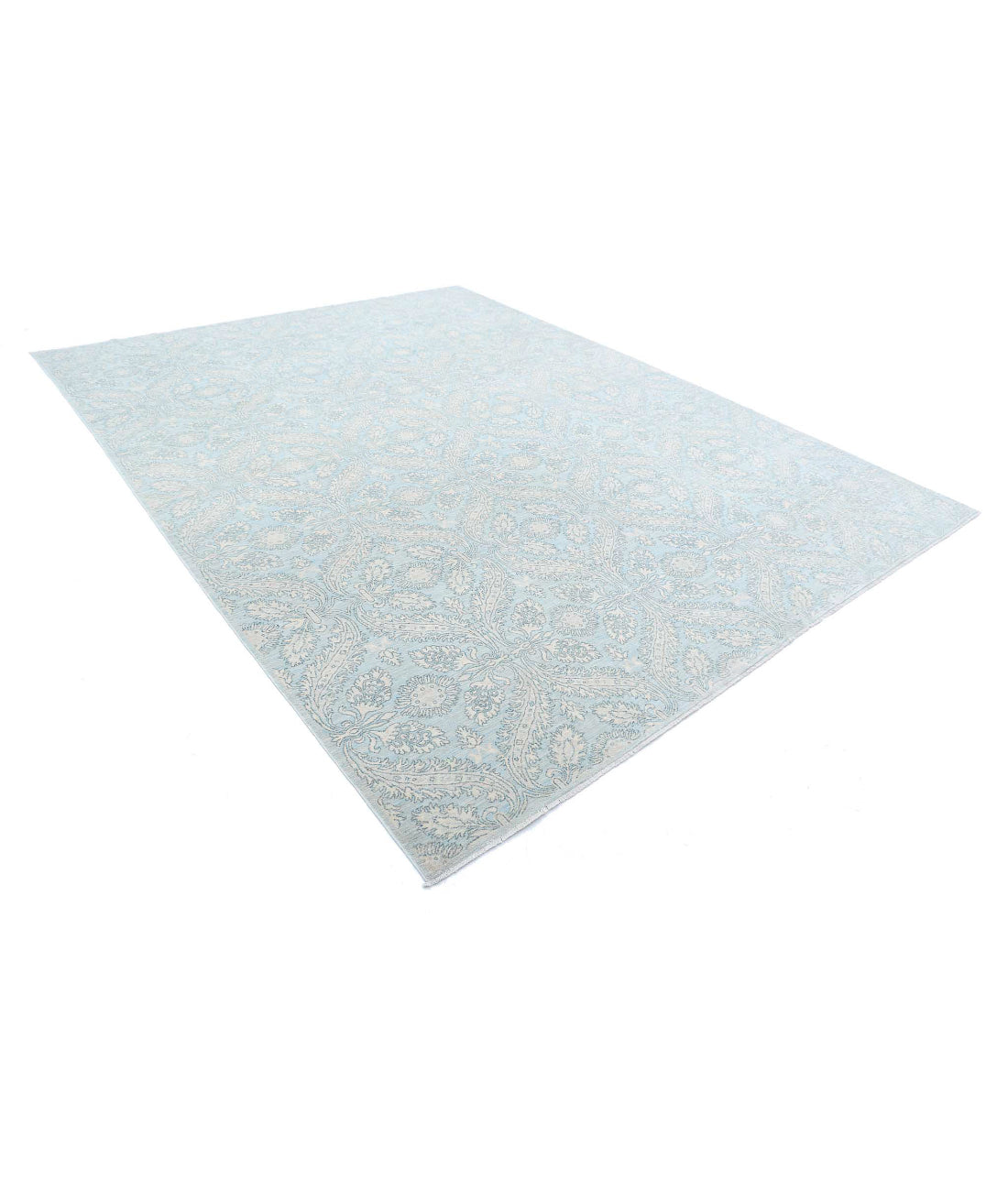 Ariana 8'10'' X 11'5'' Hand-Knotted Wool Rug 8'10'' x 11'5'' (265 X 343) / Teal / Teal