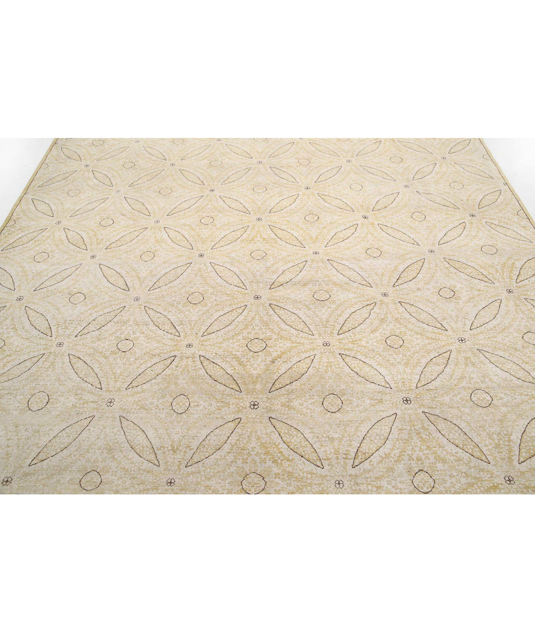 Artemix 8'1'' X 9'8'' Hand-Knotted Wool Rug 8'1'' x 9'8'' (243 X 290) / Gold / Ivory