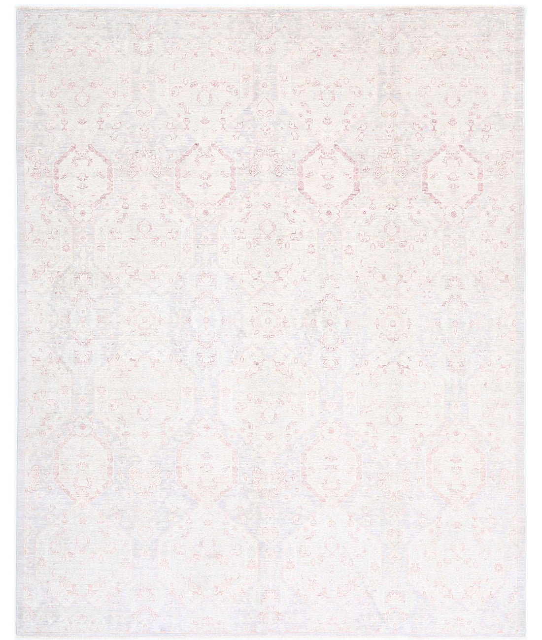 Artemix 8'0'' X 10'0'' Hand-Knotted Wool Rug 8'0'' x 10'0'' (240 X 300) / Grey / Red