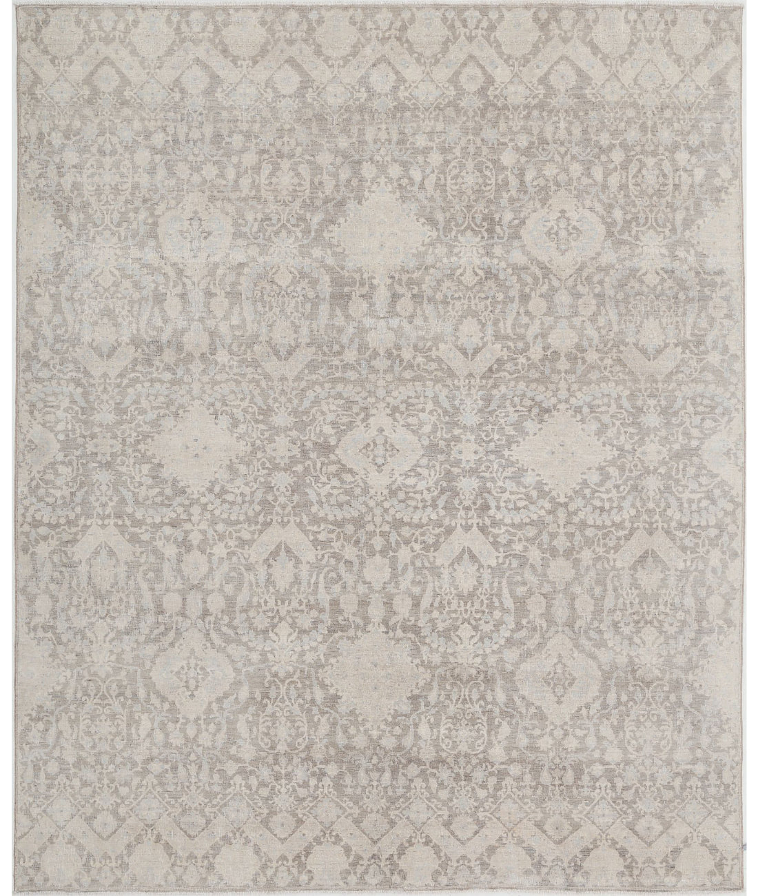Artemix 7'8'' X 9'4'' Hand-Knotted Wool Rug 7'8'' x 9'4'' (230 X 280) / Grey / Ivory