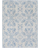 Artemix 6'0'' X 7'11'' Hand-Knotted Wool Rug 6'0'' x 7'11'' (180 X 238) / Blue / Ivory