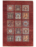 Bakhtiari 2' 10" X 4' 3" Hand-Knotted Wool Rug 2' 10" X 4' 3" (86 X 130) / Red / Multi