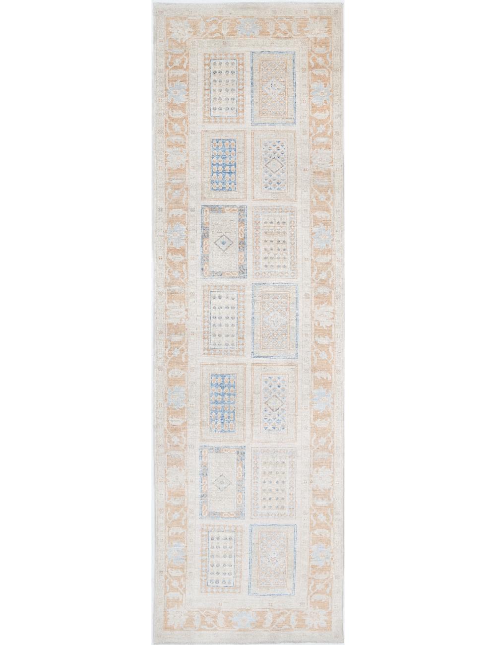 Bakhtiari 2' 7" X 9' 2" Hand-Knotted Wool Rug 2' 7" X 9' 2" (79 X 279) / Ivory / Rust