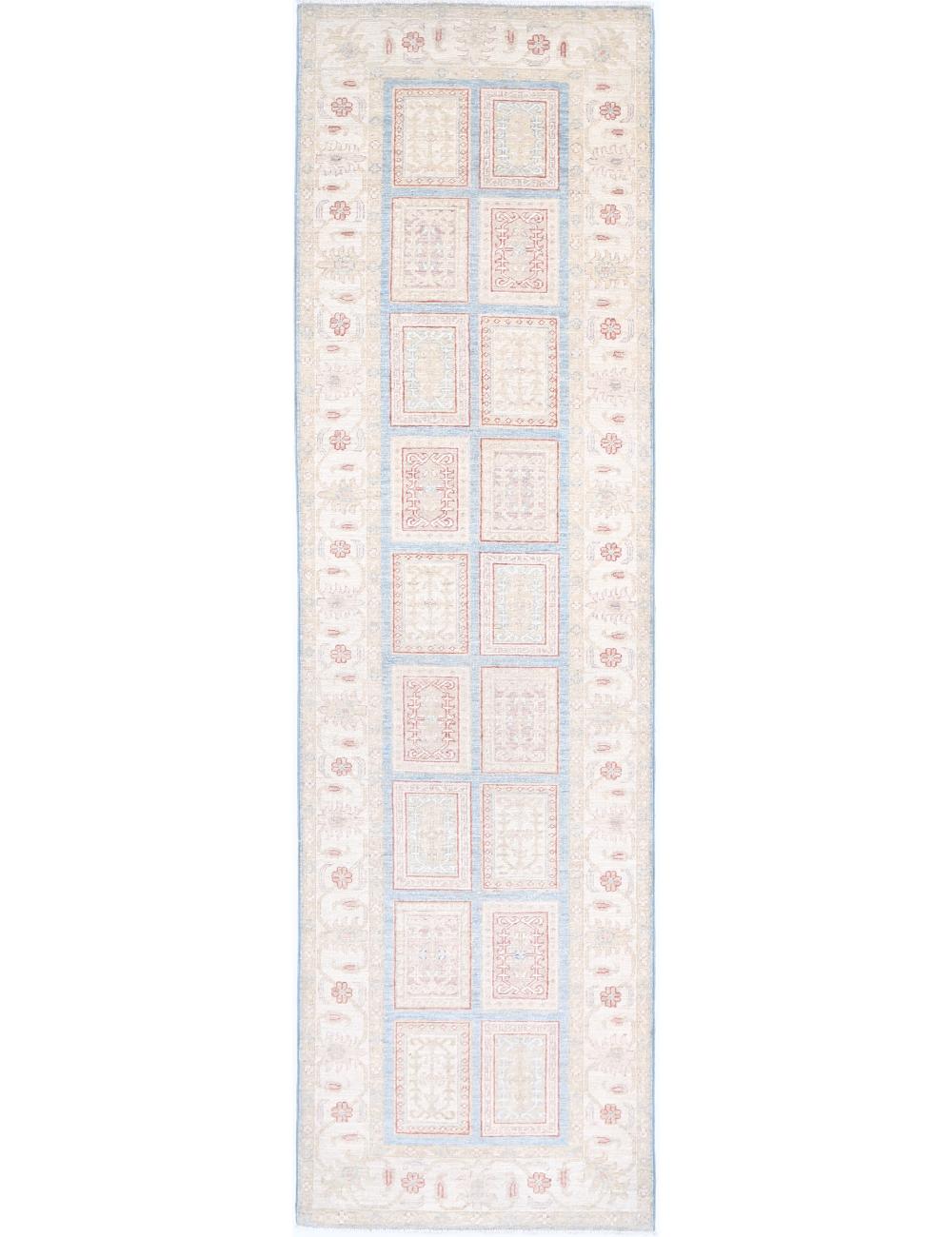 Bakhtiari 2' 7" X 9' 10" Hand-Knotted Wool Rug 2' 7" X 9' 10" (79 X 300) / Blue / Ivory