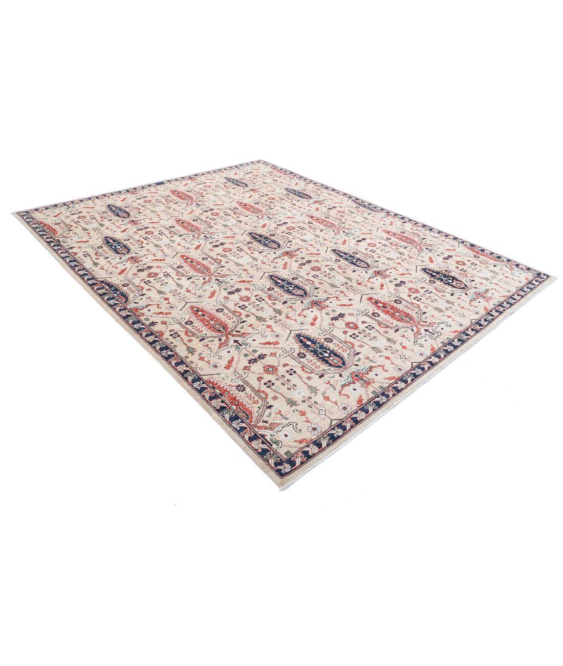 Bakshaish 7'10'' X 9'10'' Hand-Knotted Wool Rug 7'10'' x 9'10'' (235 X 295) / Beige / Blue