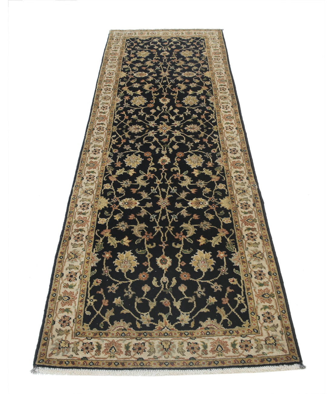 Ziegler 2'6'' X 7'11'' Hand-Knotted Wool Rug 2'6'' x 7'11'' (75 X 238) / Black / N/A