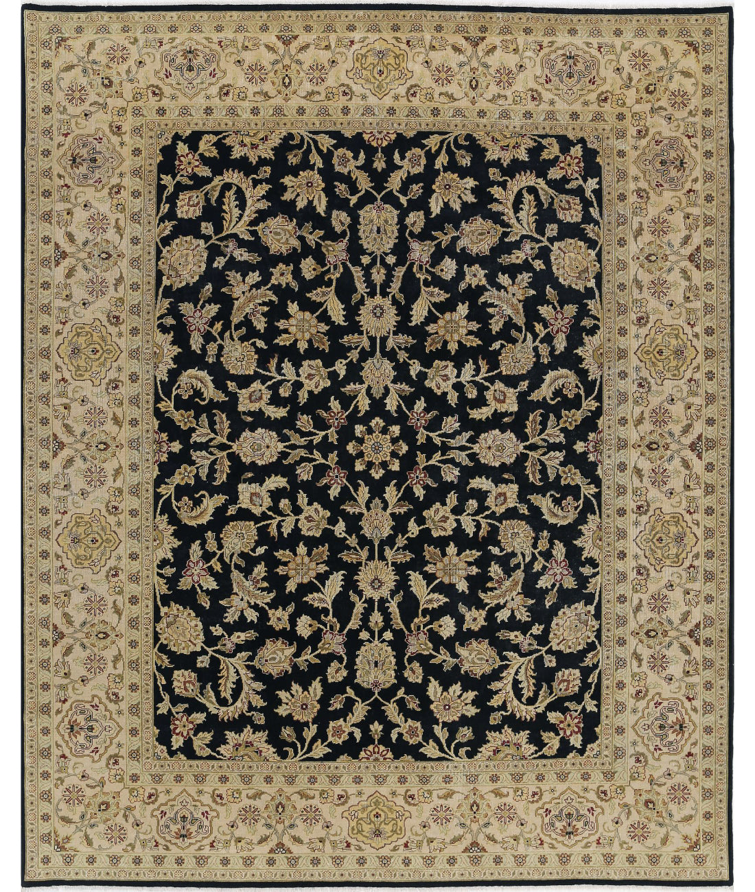 Ziegler 7'10'' X 9'9'' Hand-Knotted Wool Rug 7'10'' x 9'9'' (235 X 293) / Black / Ivory