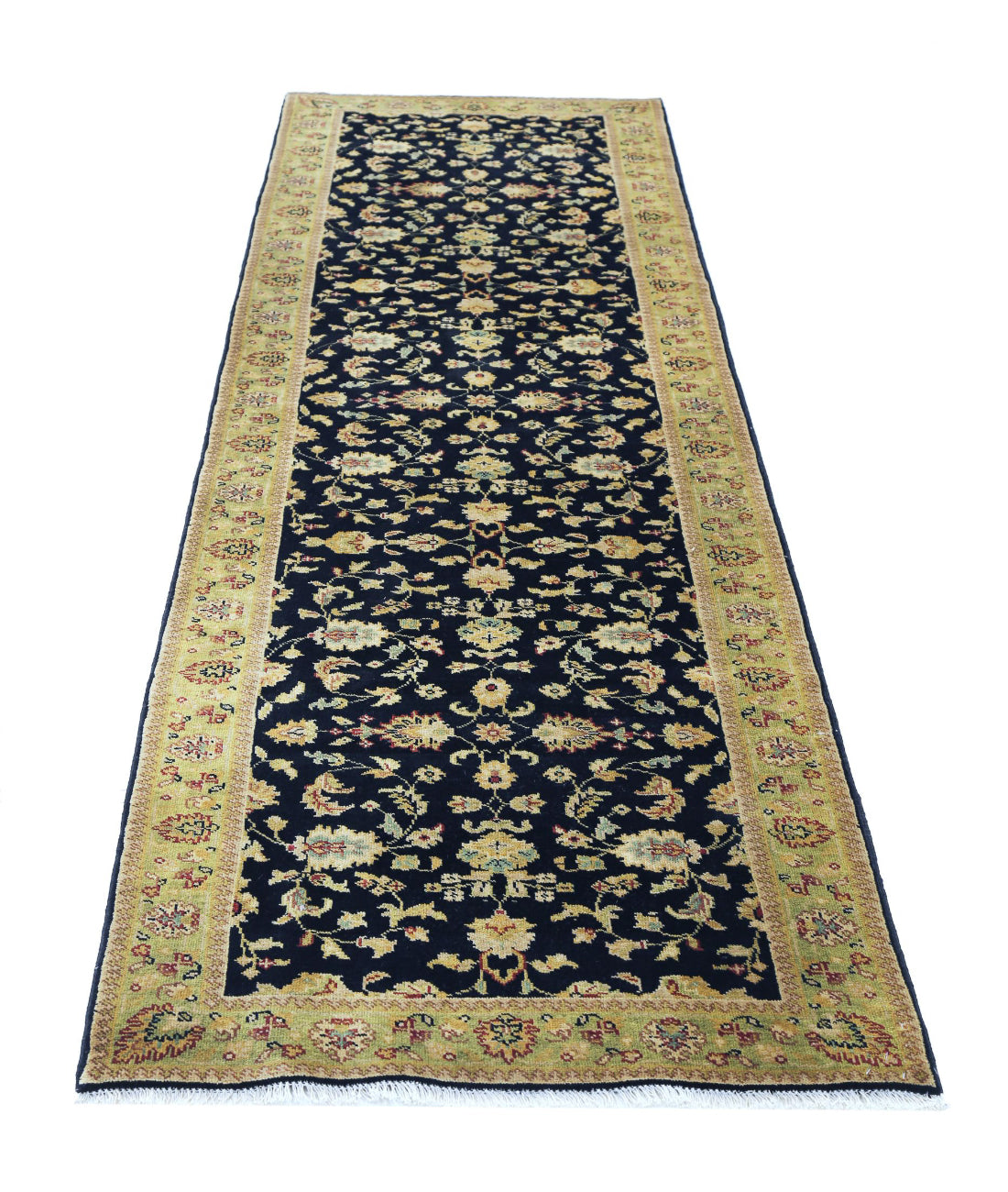 Ziegler 2'8'' X 9'11'' Hand-Knotted Wool Rug 2'8'' x 9'11'' (80 X 298) / Black / N/A