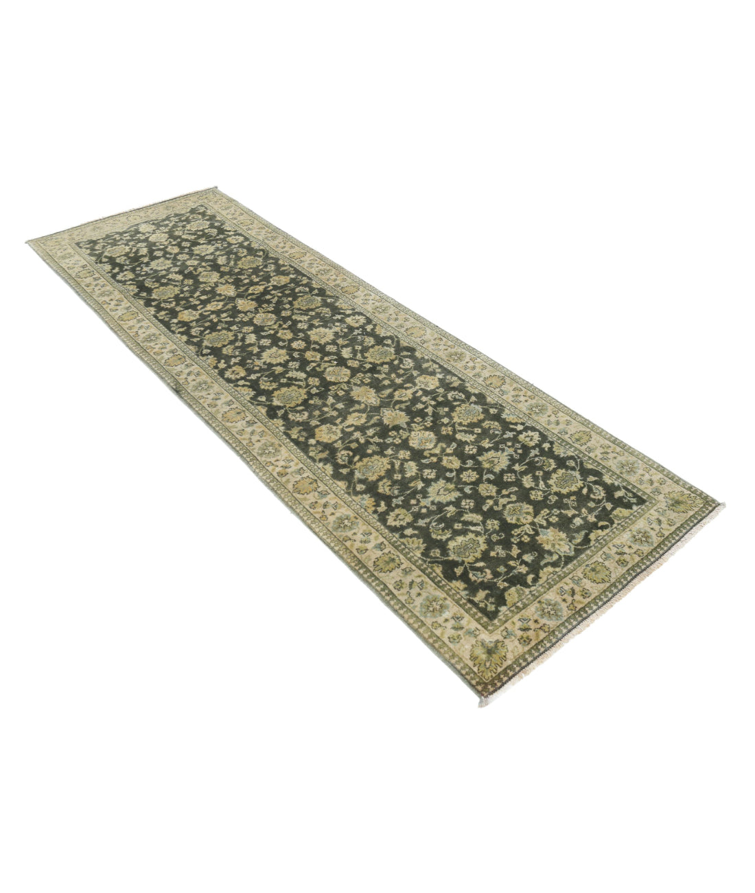 Ziegler 2'6'' X 7'9'' Hand-Knotted Wool Rug 2'6'' x 7'9'' (75 X 233) / Green / N/A