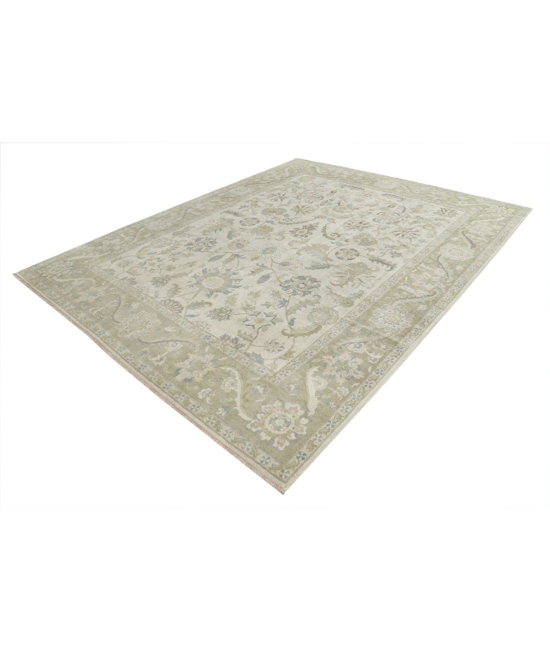Ziegler 8'0'' X 10'2'' Hand-Knotted Wool Rug 8'0'' x 10'2'' (240 X 305) / Ivory / N/A