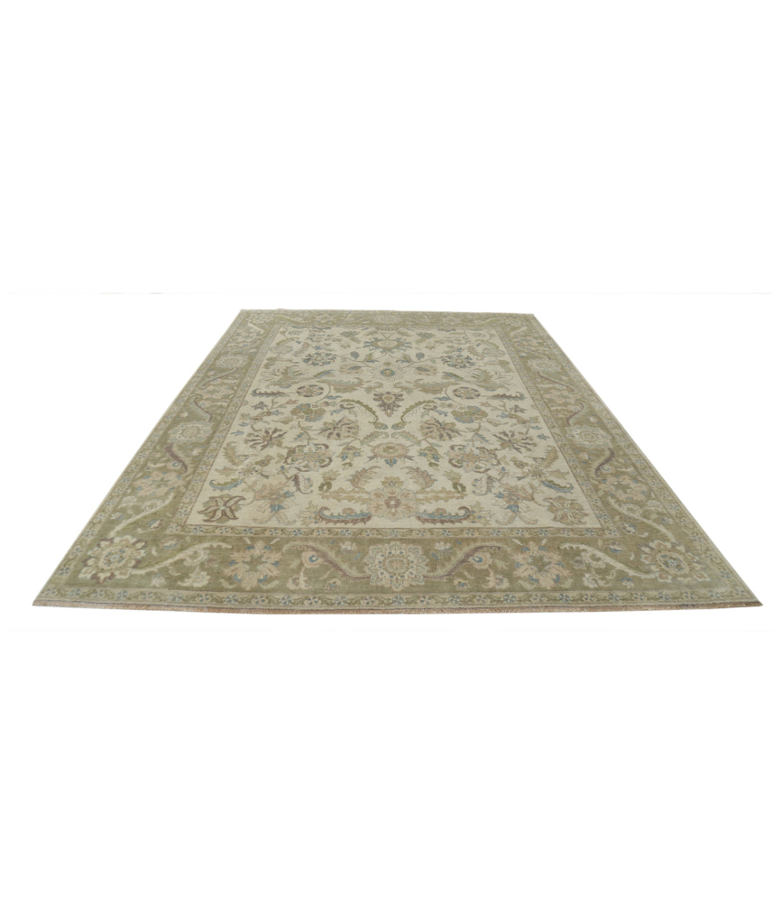 Ziegler 8'0'' X 10'2'' Hand-Knotted Wool Rug 8'0'' x 10'2'' (240 X 305) / Ivory / N/A