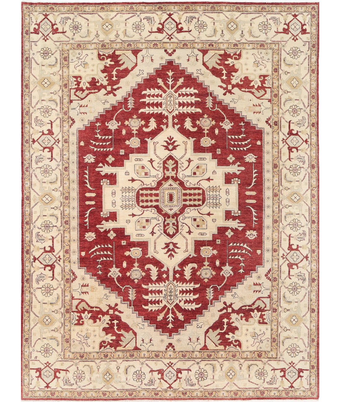 Ziegler 9'0'' X 12'1'' Hand-Knotted Wool Rug 9'0'' x 12'1'' (270 X 363) / Rust / N/A