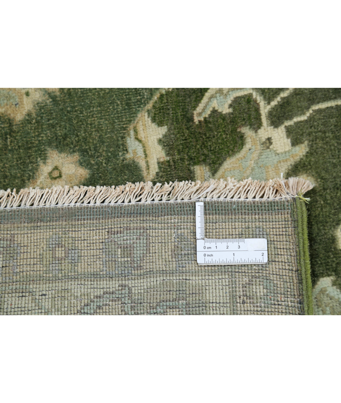 Ziegler 6'0'' X 8'8'' Hand-Knotted Wool Rug 6'0'' x 8'8'' (180 X 260) / Green / Ivory