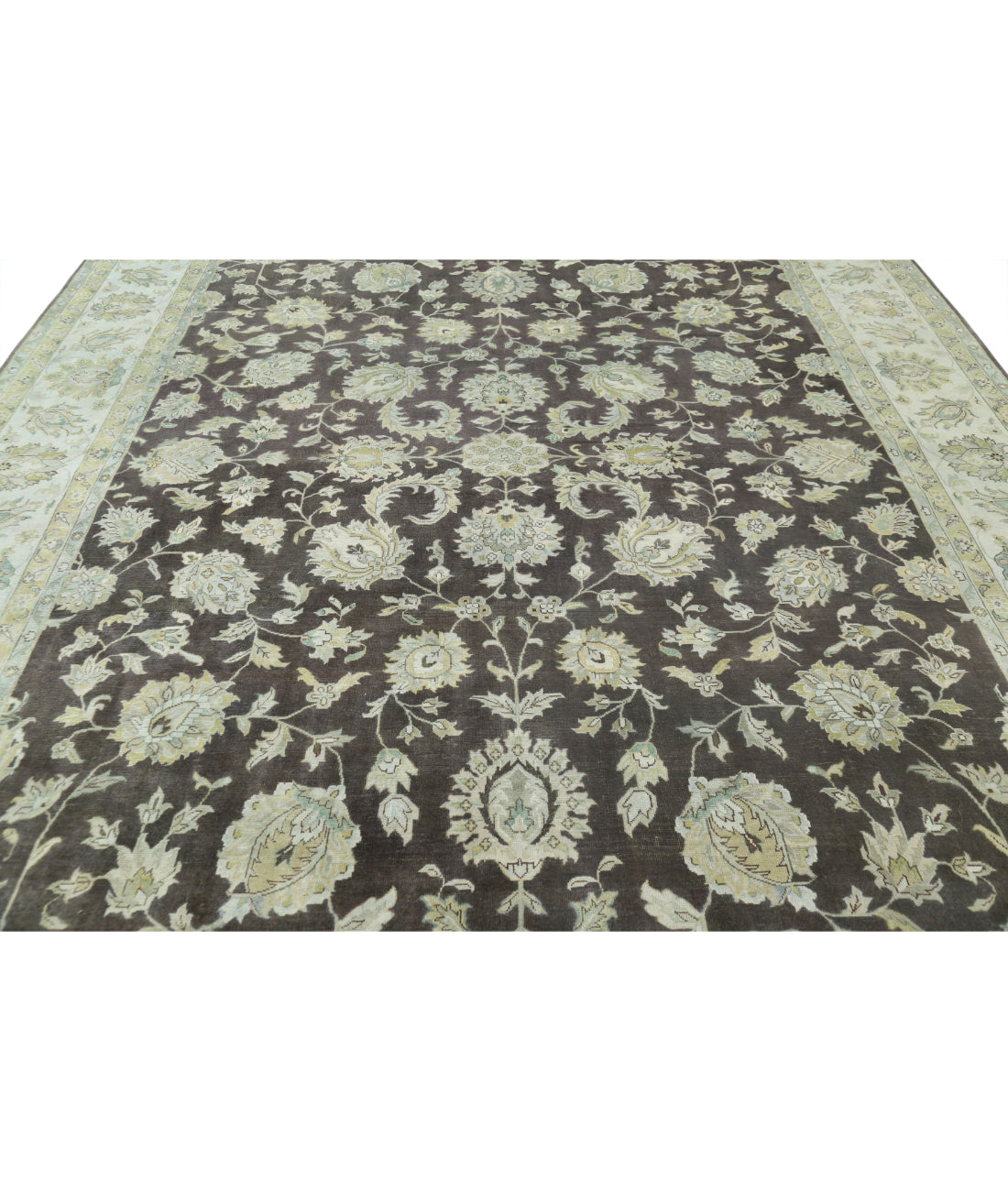 Ziegler 10'0'' X 13'6'' Hand-Knotted Wool Rug 10'0'' x 13'6'' (300 X 405) / Brown / Ivory