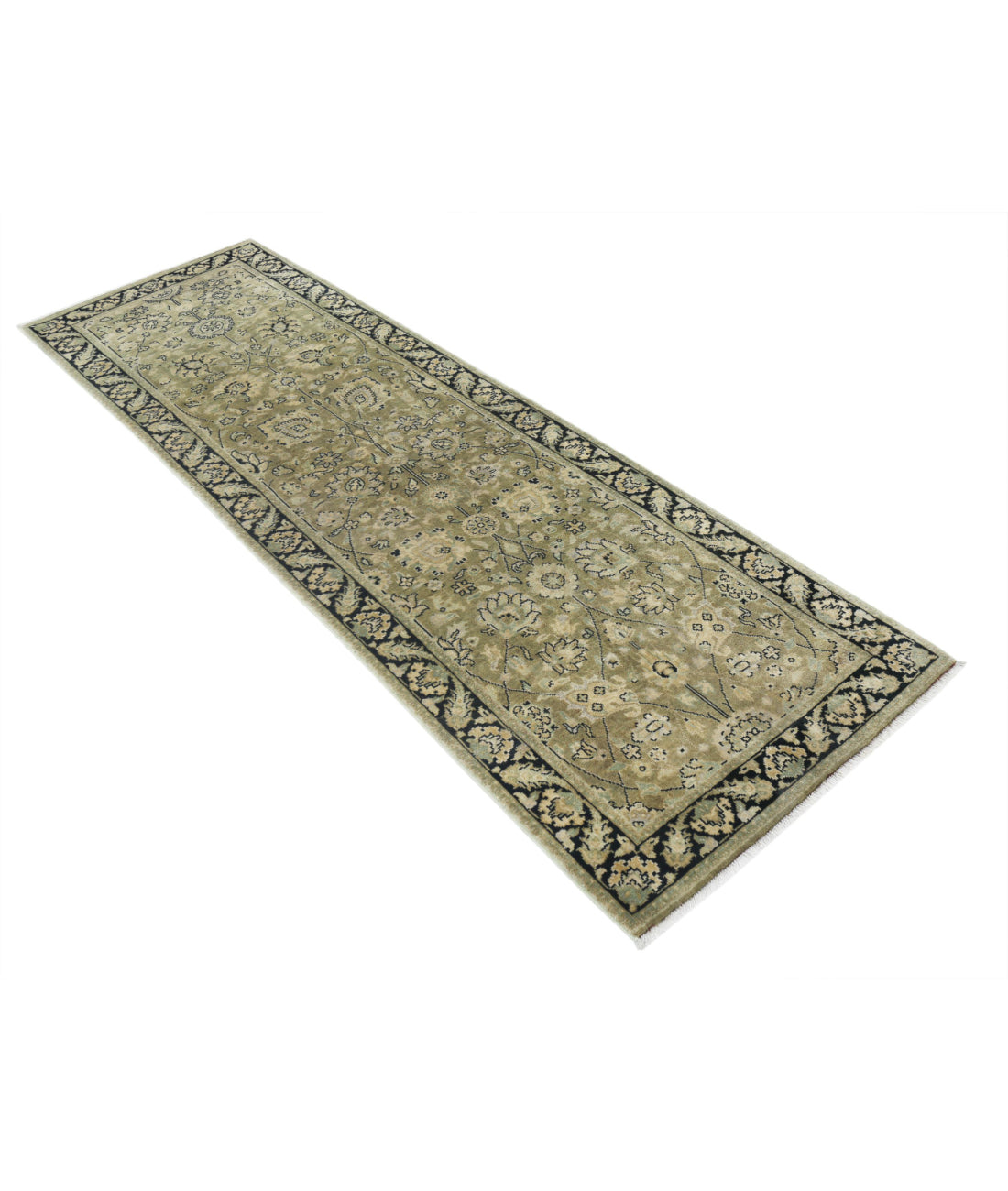 Ziegler 2'6'' X 7'11'' Hand-Knotted Wool Rug 2'6'' x 7'11'' (75 X 238) / Green / N/A