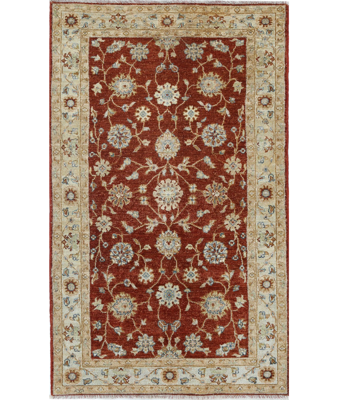 Ziegler 3'0'' X 5'0'' Hand-Knotted Wool Rug 3'0'' x 5'0'' (90 X 150) / Rust / N/A