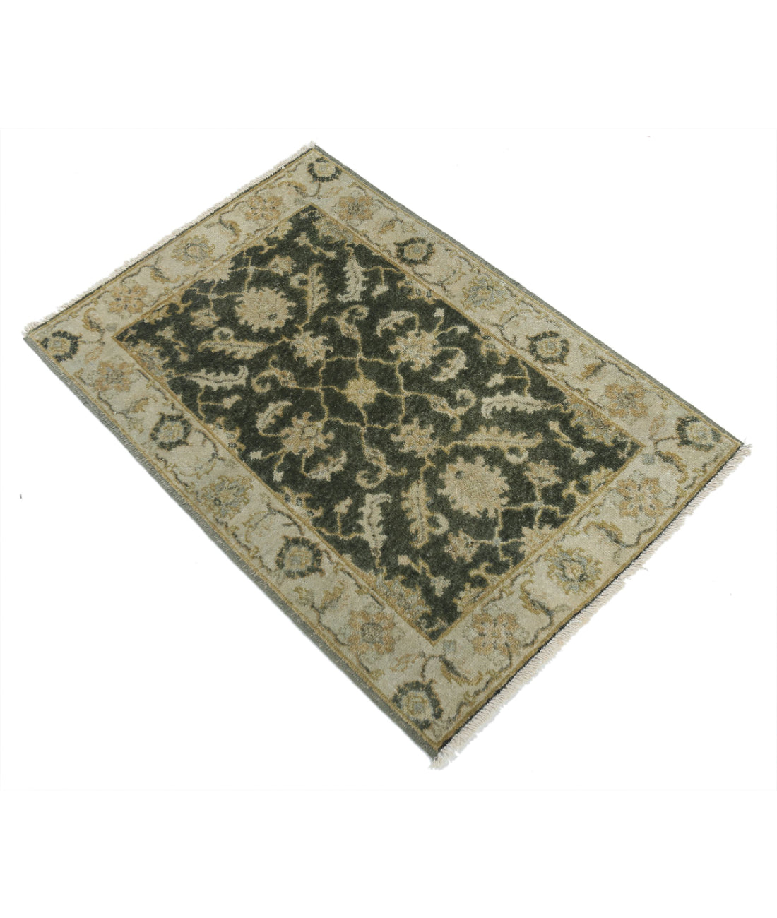 Ziegler 2'0'' X 2'10'' Hand-Knotted Wool Rug 2'0'' x 2'10'' (60 X 85) / Green / N/A