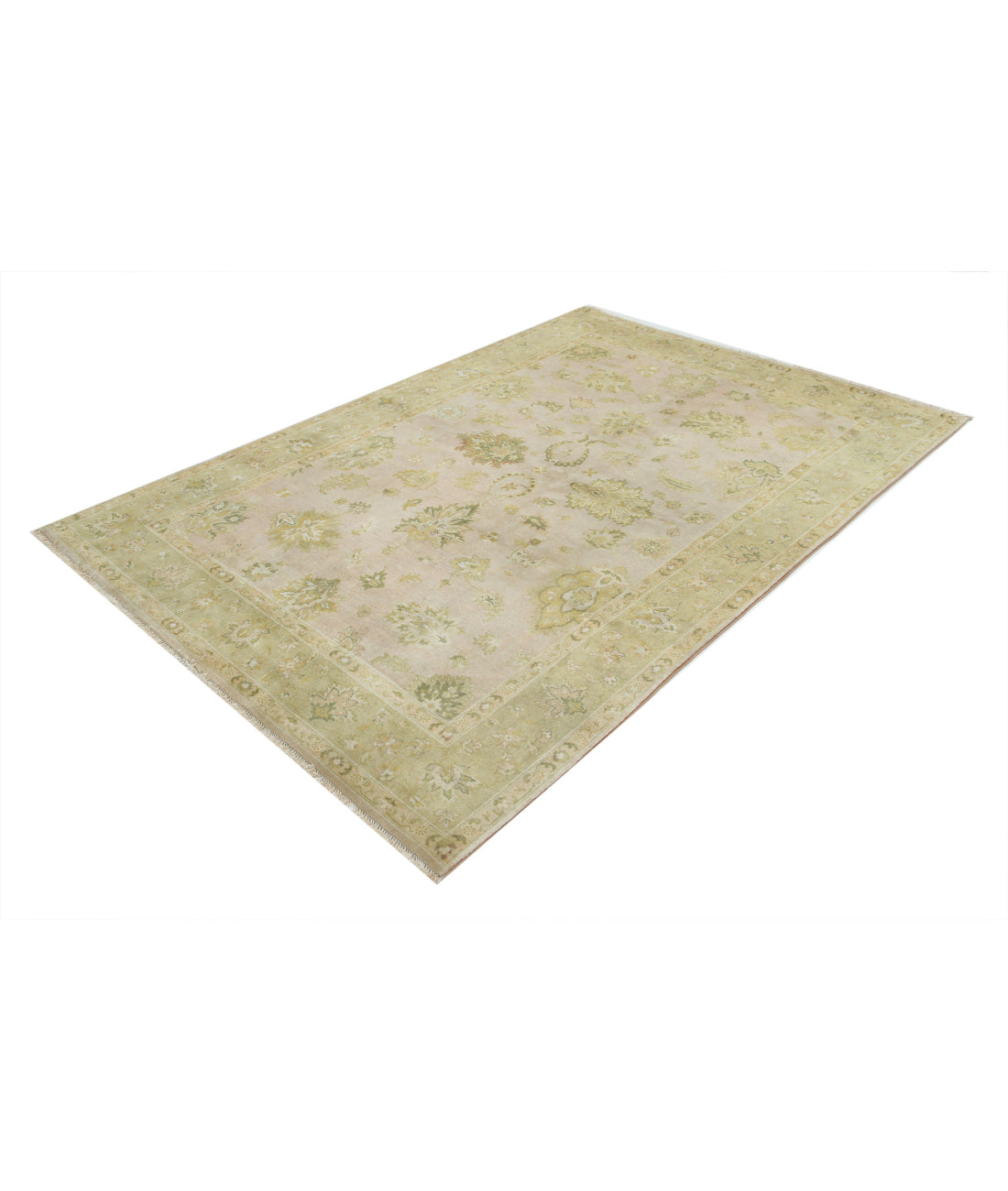 Ziegler 5'5'' X 7'11'' Hand-Knotted Wool Rug 5'5'' x 7'11'' (163 X 238) / Beige / Green