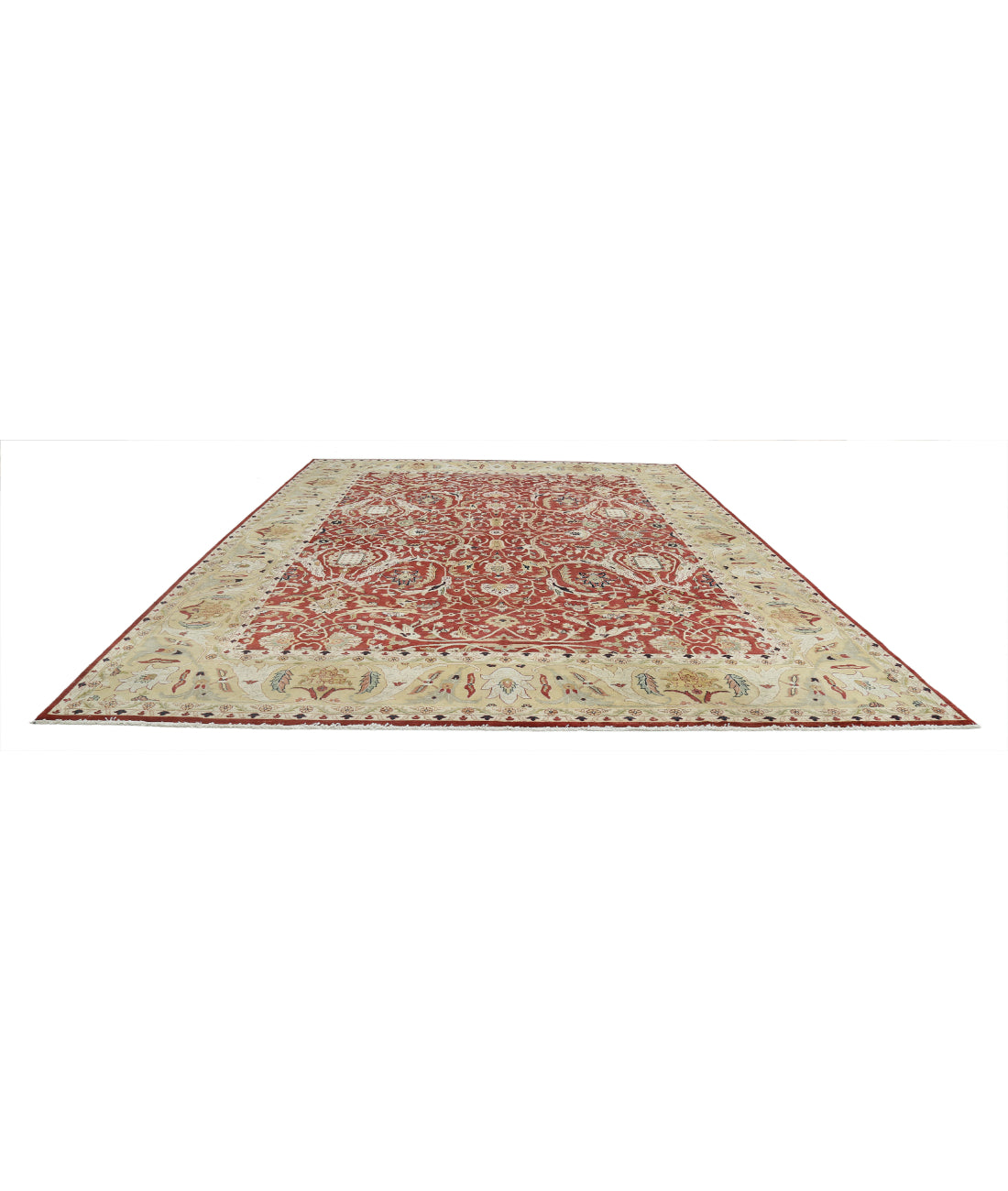Ziegler 11'3'' X 14'6'' Hand-Knotted Wool Rug 11'3'' x 14'6'' (338 X 435) / Red / N/A