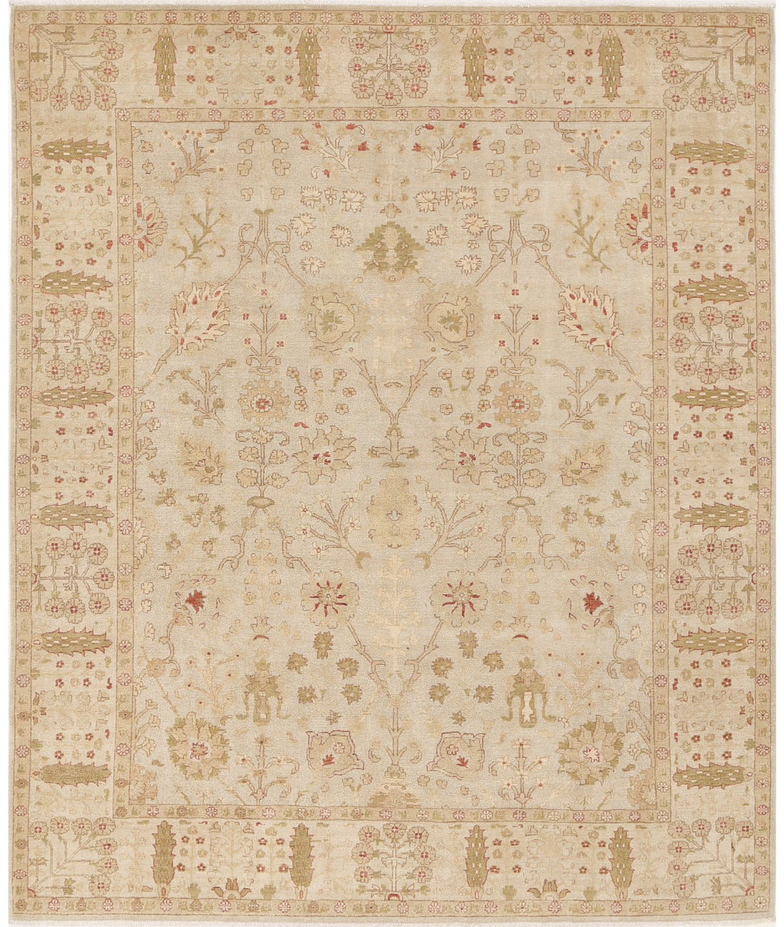 Ziegler 8'2'' X 9'9'' Hand-Knotted Wool Rug 8'2'' x 9'9'' (245 X 293) / Beige / N/A