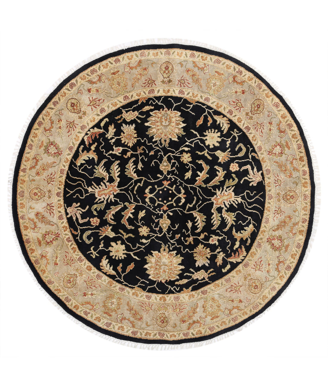 Ziegler 5'10'' X 5'11'' Hand-Knotted Wool Rug 5'10'' x 5'11'' (175 X 178) / Black / N/A