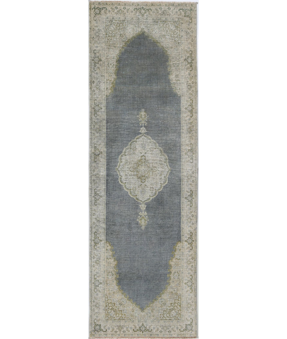Ziegler 2'6'' X 7'9'' Hand-Knotted Wool Rug 2'6'' x 7'9'' (75 X 233) / Grey / Ivory