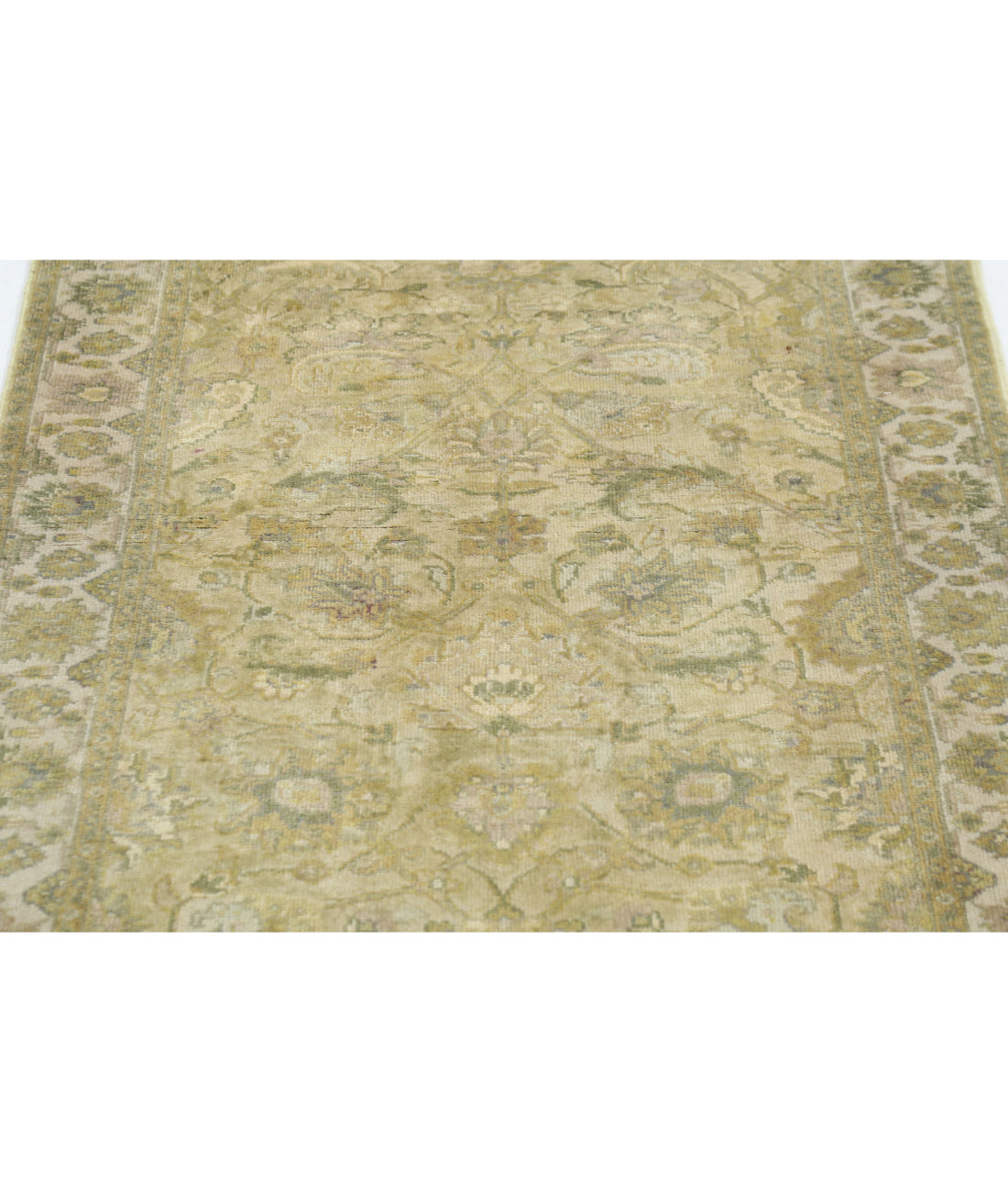 Ziegler 2'8'' X 7'8'' Hand-Knotted Wool Rug 2'8'' x 7'8'' (80 X 230) / Green / Ivory