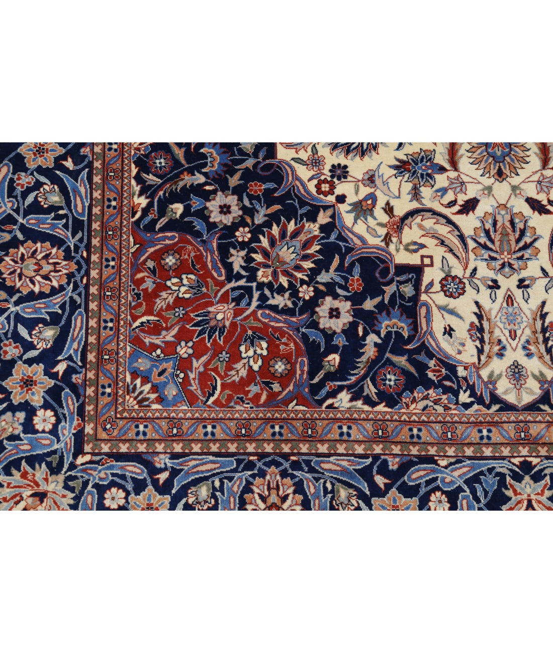 Heritage 6'0'' X 8'11'' Hand-Knotted Wool Rug 6'0'' x 8'11'' (180 X 268) / Ivory / Blue