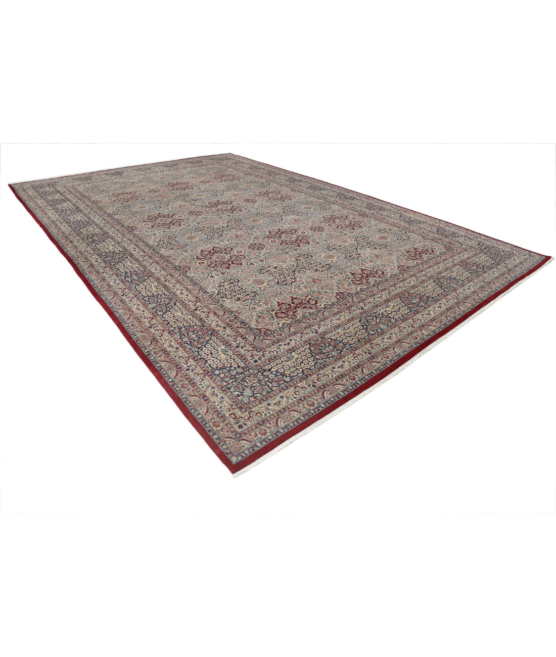 Heritage 12'0'' X 18'3'' Hand-Knotted Wool Rug 12'0'' x 18'3'' (360 X 548) / Red / Blue