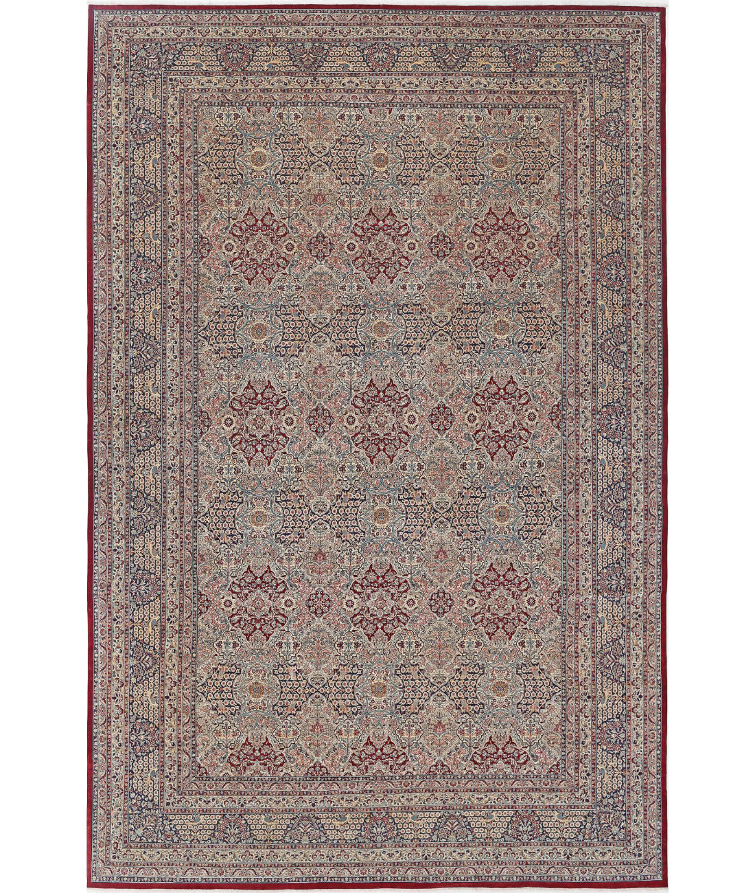 Heritage 12'0'' X 18'3'' Hand-Knotted Wool Rug 12'0'' x 18'3'' (360 X 548) / Red / Blue