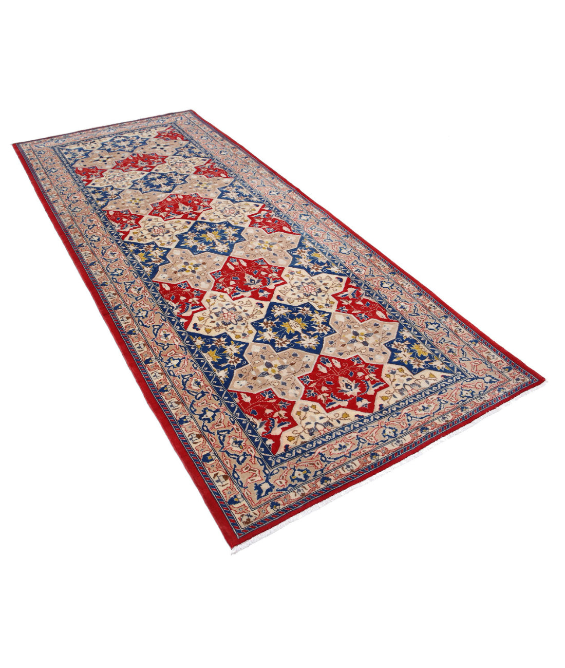 Heritage 3'10'' X 9'4'' Hand-Knotted Wool Rug 3'10'' x 9'4'' (115 X 280) / Red / Taupe