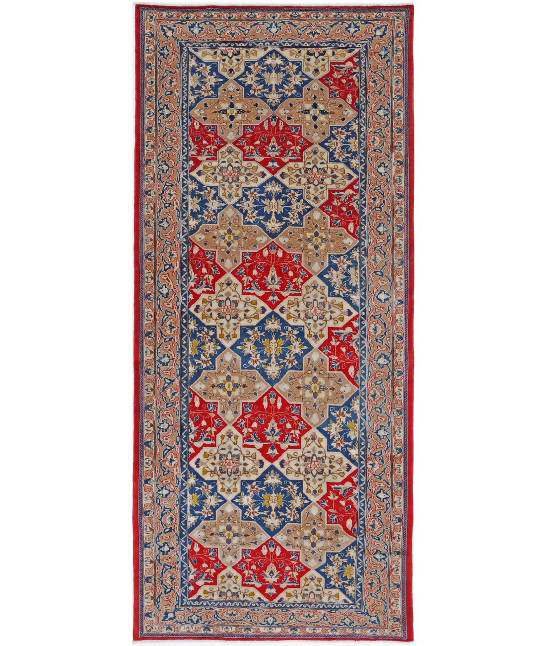 Heritage 3'10'' X 9'4'' Hand-Knotted Wool Rug 3'10'' x 9'4'' (115 X 280) / Red / Taupe