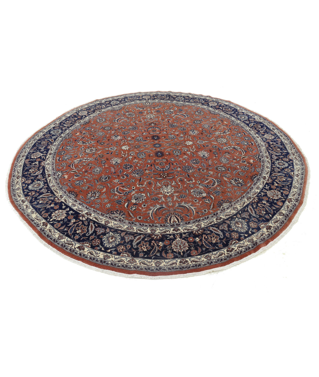 Heritage 9'1'' X 9'2'' Hand-Knotted Wool Rug 9'1'' x 9'2'' (273 X 275) / Rust / Blue